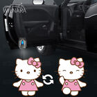 2pcs Hd Car Welcome Light Car Door Lights Hello Kitty Logo Gift For Her