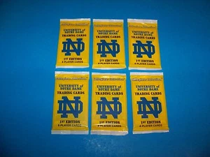 Notre Dame 1st Edition Trading Cards (6 packs) University Of Notre Dame - Picture 1 of 2