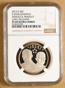 2013 5-Star Generals Commemorative Half Dollar NGC PF 69 Ultra Cameo - Picture 1 of 2