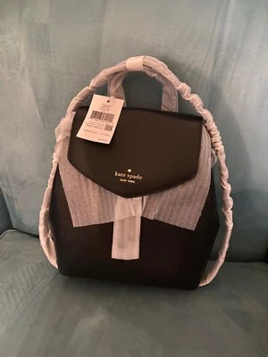 Bolso Mochila Kate Spade Lizzie Solapa Mediana Cuero Saffiano Negro WKR00345 NUEVO CON ETIQUETAS Foto 1 de 4