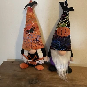 2Pcs Halloween Gnome Figurine Statue Decoration Home Valentines Christmas Gift - Picture 1 of 2