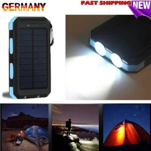 Wasserdicht 30000mAh Solar Power Bank Dual USB Portable Battery Charger Phone - Bild 1 von 13