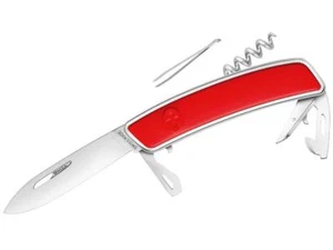 NAVAJA PLEGABLE SWIZA DE BOLSILLO / PINZA ABRIDOR DE DESTORNILLADORES SWIZA CUERO ROJO - Imagen 1 de 3