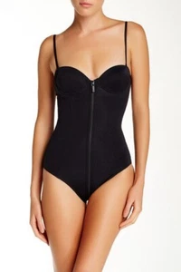 Jimmy Choo L83853 Black Intero One-Piece Zip Swimsuit Size US XS (No Straps) - Picture 1 of 3