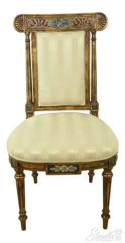 F54473EC: Italian Paint Decorated High Style Side Chair Cover