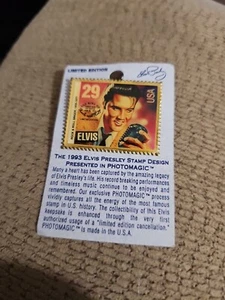 Elvis Presley 1993 Stamp Design Pin Limited Edition Elvis Remembered Vintage  - Picture 1 of 2