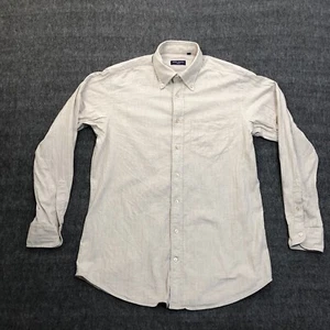 Spier Mackay Classic Shirt Mens 16 Beige Cotton Long Sleeve Button Down Handmade - Picture 1 of 12