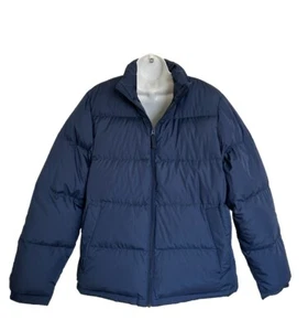 Land's End Down Puffer Jacket Men's M Navy Blue NEW - Picture 1 of 12