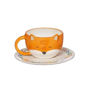 Set tazza da caffè e piattino da tè Sass&Belle Finley Fox set regalo cucina casa in scatola - Foto 1 di 2