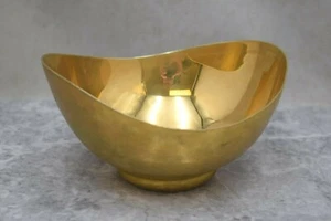 Schöne ältere handgefertigte Kommunionschale, europäische Herstellung, ganz Messing (CU225) Kelch Co - Bild 1 von 12