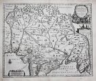India Bangladesh Myanmar Burma Asia Map Card Engraving Copperplate 1720