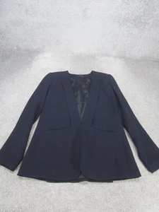 Theory Blazer Womens 2 Medora Navy Blue Wool Blend - Picture 1 of 8