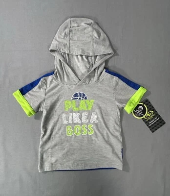 Athletic Works Baby Boys Hooded Tshirt 6/9 month NWT - Image 1 of 4