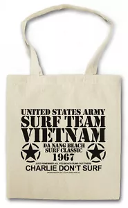 SURF TEAM VIETNAM II Hipster Shopping Cotton Bag - Apocalypse Now Movie Da Nang - Picture 1 of 1