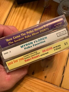 Lot of 3 Three Vintage Cassette Tapes POLKA HEROES 52 Songs Multiple Artists - Picture 1 of 12