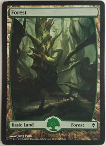 MTG Forest - Full Art Zendikar 247 Regular Land - Picture 1 of 2