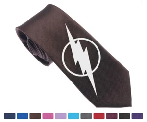 Eslabones de puño tejido Jacquard delgado delgado color DC Super Hero The Flash de 2,5 - Imagen 1 de 20