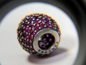 Pandora Charm 925 Sterling Silver Bracelet Bead 😍 Pave Purple 👌 - Picture 1 of 7
