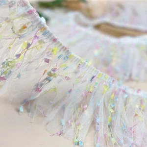 5 Yard 10cm Width Mesh Ribbon Trimming Tassel Fringe Craft for Dress Swing DIY - Picture 1 of 8