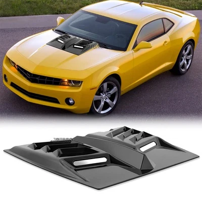 Air Flow Intake Hood Scoop Vent Bonnet Cover Trim Glossy Black For Chevy Camaro - Image 1 of 4