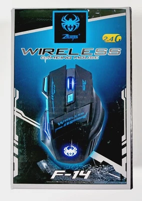 Ratón inalámbrico para juegos Zelotes F-14 2.4G con receptor USB - NUEVO SELLADO SIN ABRIR Foto 1 de 4