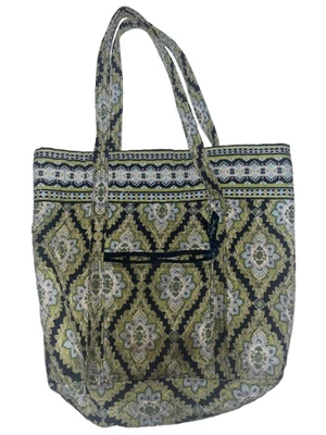 Bolso de Mano Retirado Vera Bradley Aldeano Cambridge Floral Verde Azul Blanco Foto 1 de 4