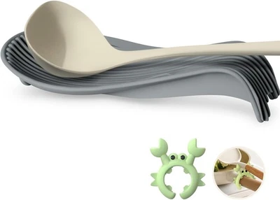 Silicone Spoon Rest for Stove Top with Crab Silicone Utensil Rest, Heat-Resistan - Image 1 of 4