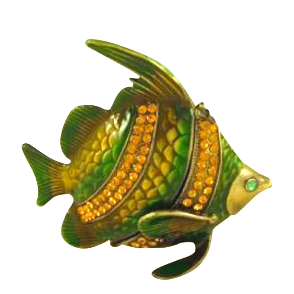 Caja de baratijas con joyas inspirada en Fabergé pez ángel tropical Foto 1 de 1