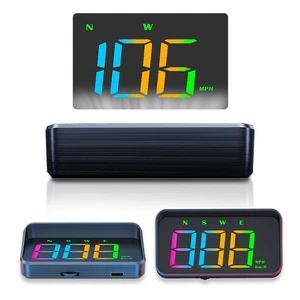 Universal Auto Digital GPS HUD MPH Tachometer Head Up-Display Überdrehzahl Alarm - Bild 1 von 24