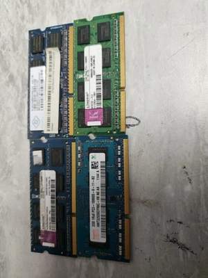 lot of 4 verious mfg 1GB DDR3 PC3-10600 (4-2gb = 8gb) laptop memory free ship - Image 1 of 4