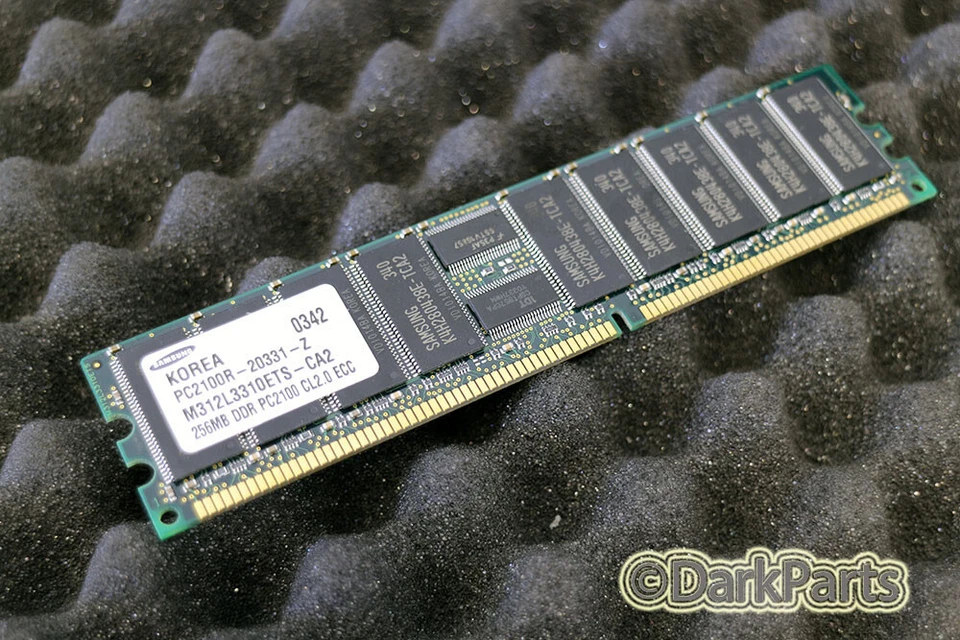 Samsung M312L3310ETS-CA2 PC2100R-20331-Z 256MB Server Memory RAM - Image 1 of 1