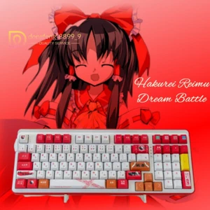 Hakurei Reimu Hakurei Reimu Keycap Button PBT Cherry MX 120+ Keys For Keyboards - Picture 1 of 12