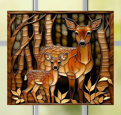 Vinil reposicionável para vitral falso veado tamanho 9" - Imagem 1 de 2