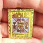 1993 Alaska State Fair Pin - Homespun Fun Aug - Sept Quilt theme graphic enamel