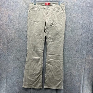 Dickies Pants Girls 9 Khaki Chino Flat Front Low Rise Stretch Twill Bootcut - Picture 1 of 11
