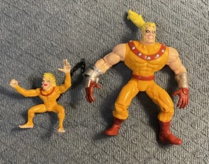 1995 Toy Biz Toybiz X-Men Era del Apocalipsis Diente de sable con niño salvaje - Imagen 1 de 2
