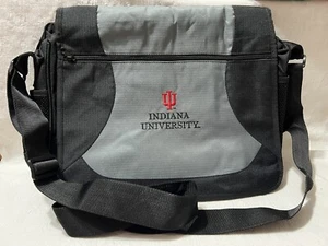 INDIANA UNIVERSITY-Black/Grey/Red & Black Logo-13.25”X16”-Satchel Laptop Bag-NEW - Picture 1 of 11