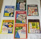 Lot 7 Vtg. VOGART Embroidery Ball Point Painting Transfer Patters Un-Cut Crafts