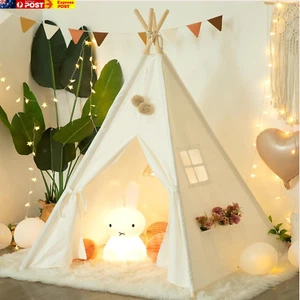2019 New Kids Teepee Tent Indoor Playhouse White - Picture 1 of 9