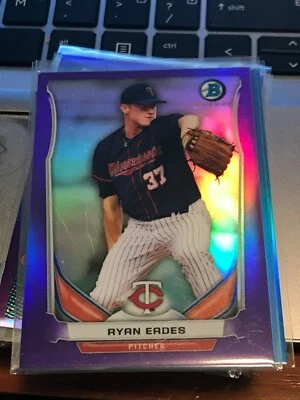 Ryan Eades 2014 Bowman Chrome Prospects Purple Refractors #BCP8  Twins#/199! ml1 - Image 1 of 2