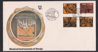SOUTH AFRICA - VENDA 1981 FIRST DAY COVER MUSICAL INTRUMENTS + CARD + CACHET - Image 1 of 2
