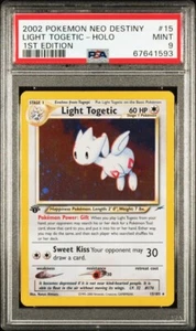 🔥 Pokemon TCG 🔥 Light Togetic #15 1st Edition Holo - Neo Destiny PSA 9 MINT 🔥 - Picture 1 of 4