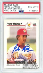 Pedro Martinez 1992 Skybox Autograph Autograph Rookie Card #5 PSA/DNA 10