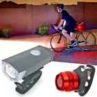 Bright 300lumens Usb Rechargeable Led Bicycle Front & Rear Lights Free Postage