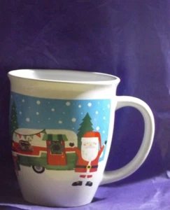 Royal Norfolk Christmas Ceramic Coffee Mug Santa with Camper Cocoa Tea - Picture 1 of 9