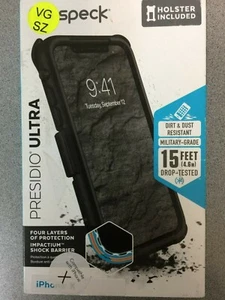 Speck Presidio Ultra Series Case with Holster for iPhone X / Xs - Black New - Picture 1 of 2