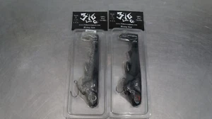 2 3:16 Lure Co 5" Rising Sun Swimbaits in Black & Baitfish - Imagen 1 de 5