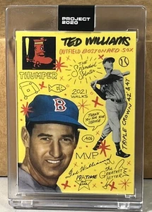 TOPPS PROJECT 2020 #370 TED WILLIAMS by SOPHIA CHANG Print Run 1734 - Picture 1 of 3