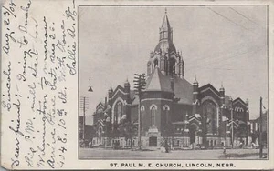 Postal Iglesia de San Pablo ME Lincoln Nebraska NE - Imagen 1 de 2