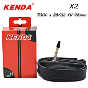 2X Kenda Hybrid Touring Bike Bicycle Inner Tube 700C x 28/32 48mm Presta Valve - Picture 1 of 2